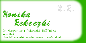 monika rekeczki business card